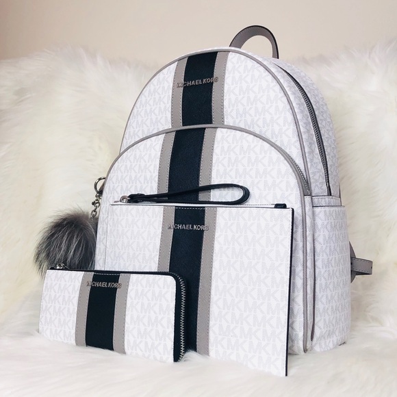 4PCS Michael Kors Abbey LG Backpack Wallet Clutch - Picture 2 of 8